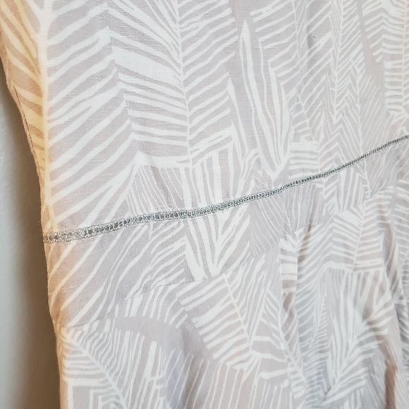 Jean Bourget Girls Fit and Flare Leave Print Dress Size 12 - Picture 3 of 12